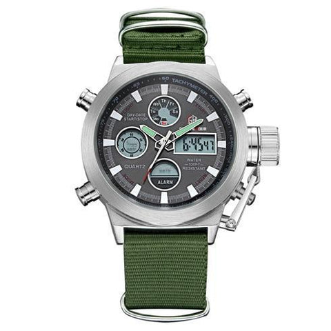 GREEN ARMY MILITARY WATERPROOF LED WATCH