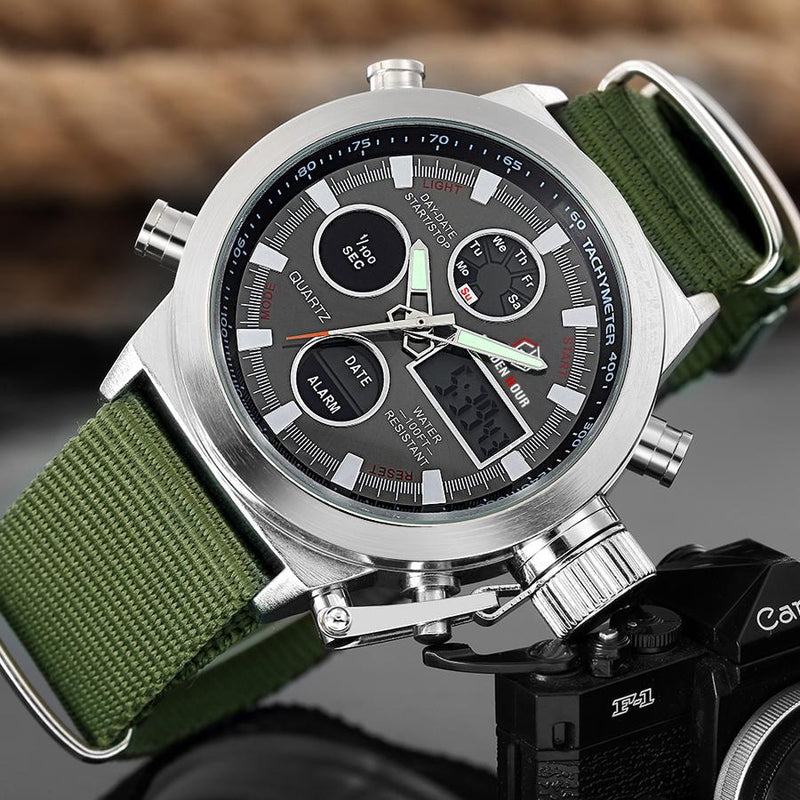 GREEN ARMY MILITARY WATERPROOF LED WATCH