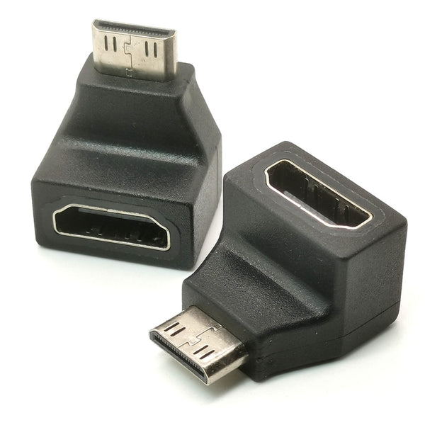 HDMI-compatible Mini HDMI Male to HDMI Female Right Angled 90 Degree Adapter