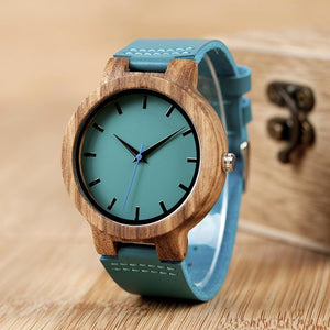 Sky Blue Wooden Watch