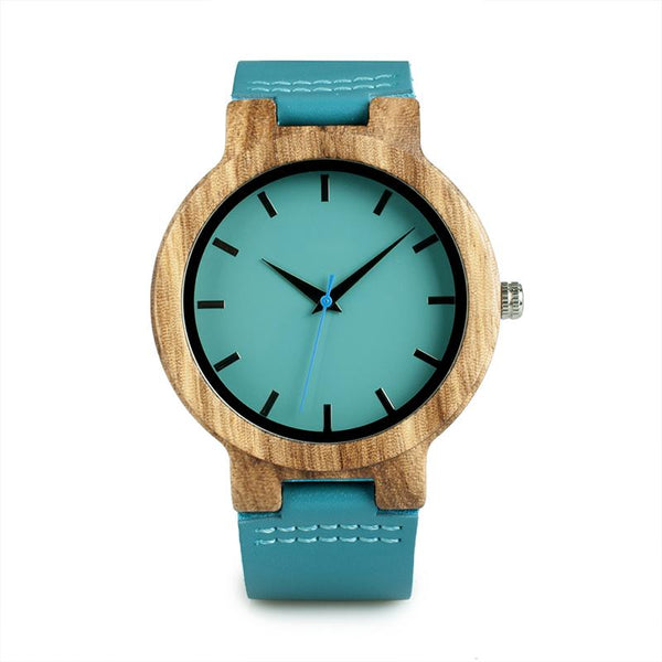 Sky Blue Wooden Watch