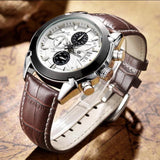 DEVIN Quartz Sport Chronograph Leather Watches