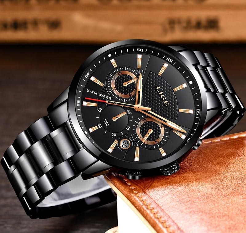 LIGE MEN FASHION QUARTZ WATCH
