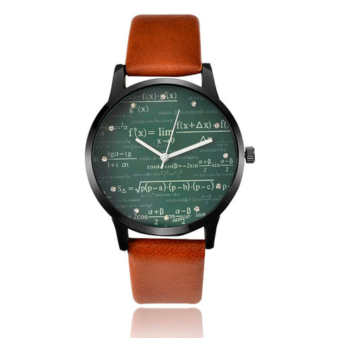 MATH LOVER LEATHER WATCH