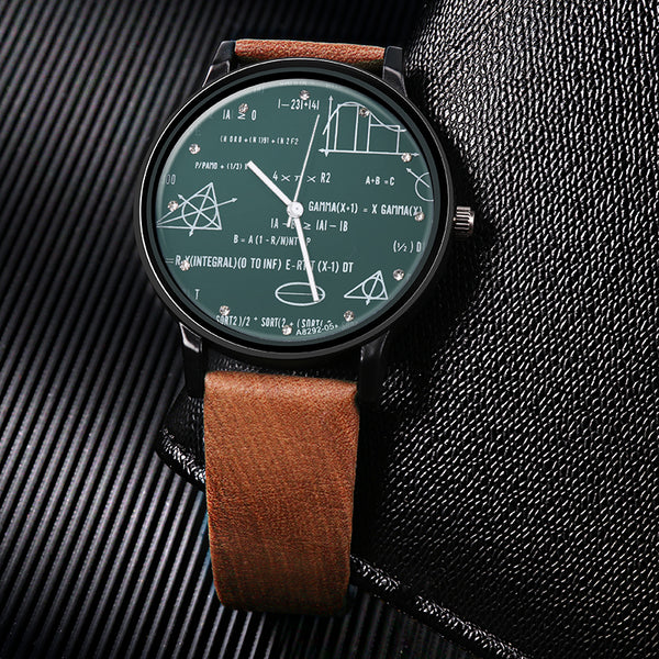 MATH LOVER LEATHER WATCH