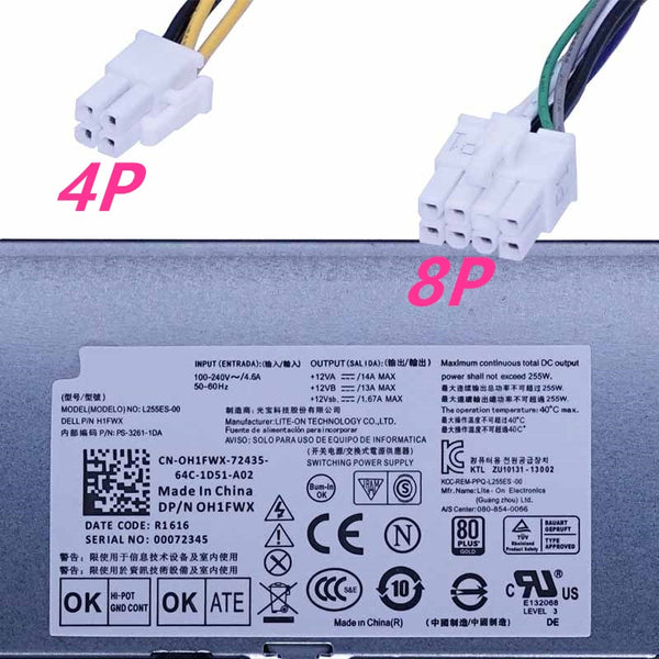 New Original PSU Power Supply Dell 3020 7020 9020 T7100 255W Power Supply L255ES-00 HU255AS-00 H255ES-00 AC255ES-01 HU255ES-01 B255ES-01