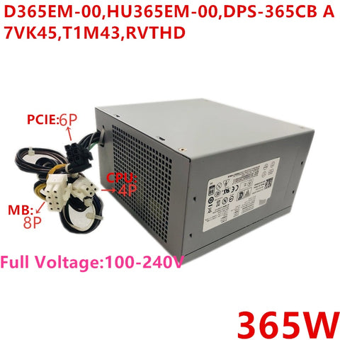 New Original PSU Power Supply Dell 3020 9020 7020 3620 8Pin 365W Power Supply D365EM-00 HU365EM-00 DPS-365CB A HK465-11PP 07VK45 0T1M43