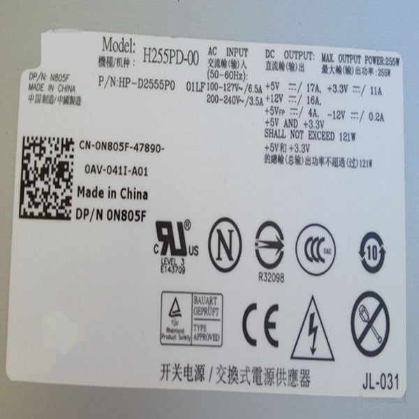 New Original PSU Power Supply Dell 380 760 780 980 760 915 255W Power Supply D255ED-00 N255PD-00 B255PD-00 H255PD-00 L305P-01 F305P-00