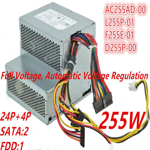 New Original PSU Power Supply Dell 580 760 780 960 980 DT 255W Switching Power Supply AC255AD-00 L255P-01 F255E-01 D255P-00 H255P-01