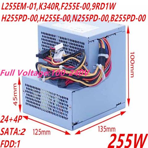 New Original PSU Power Supply Dell 580 760 780 980 255W Power Supply L255EM-01 F255E-00 L255P-00 H255PD-00 H255E-00 N255PD-00 B255PD-00