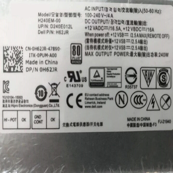 New Original PSU Power Supply Dell 7040 3650 3040 3046 3655 8Pin 240W Power Supply B240NM-00 H240EM-00 L240AM-00 B240AM-02 AC240EM-00