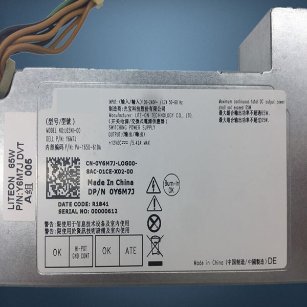 New Original PSU Power Supply Dell AIO 65W Switching Power Supply L65NI-00