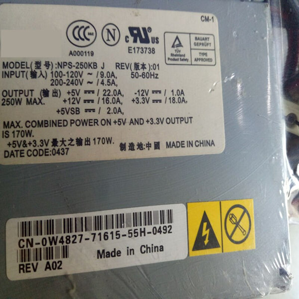 NEW Power Supply  Original PSU For Dell GX260 280 4700 250W Power Supply PS-6311-1DFS ps-5251-1d1s PS-4221-2DF2 NPS-250KB J H2678 HP-P2507FWP3