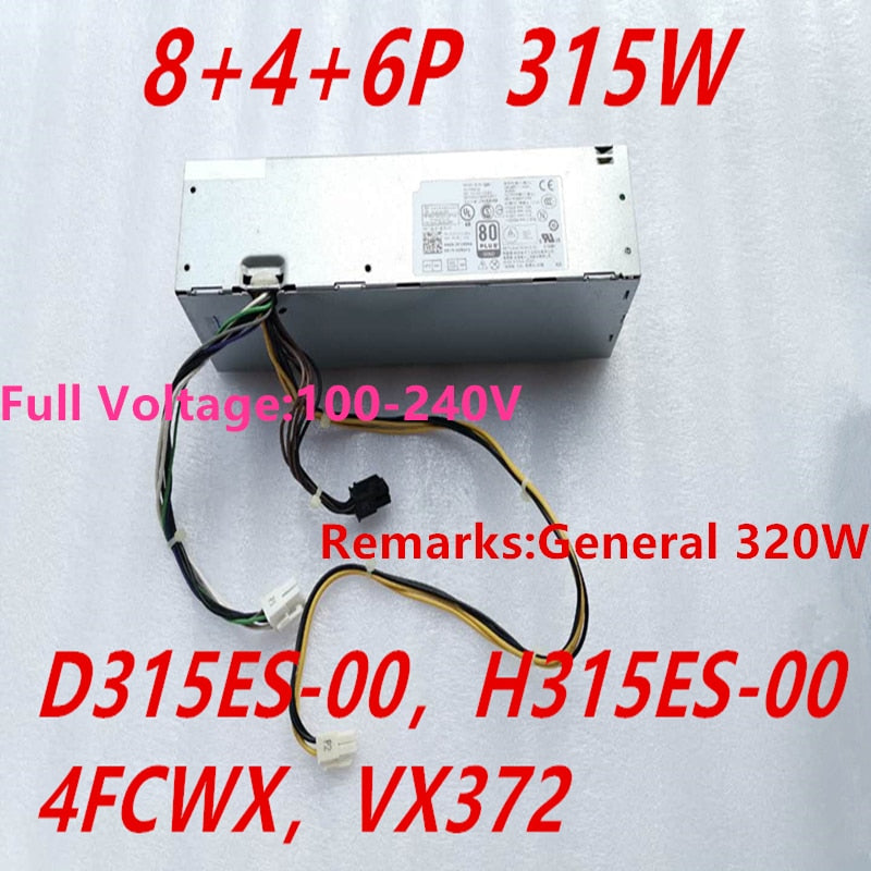 New Original PSU Power Supply Dell OptiPlex 3020 9020 XE2 T1700 315W Power Supply D315ES-00 H315ES-00 4FCWX VX372 AC320EM-01 L255AS-00