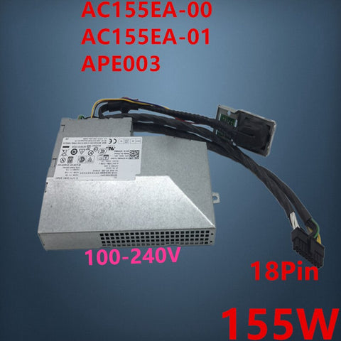 New Original PSU Power Supply Dell OptiPlex 3250 7450 18Pin 155W Switching Power Supply AC155EA-00 AC155EA-01 APE003 0TPN8G