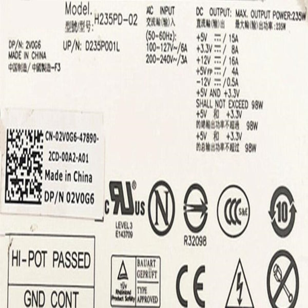New Original PSU  Power Supply Dell OptiPlex 380 235W Power Supply H235P-00 H235PD-02 L235P-01 D235PS- 00 DPS-235GB A H275P-01 D275P-00