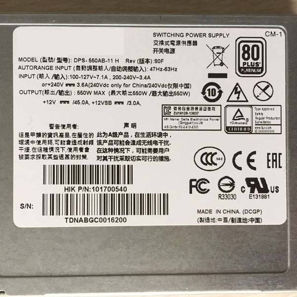 NEW Power Supply  Original PSU For Delta 550W Switching Power Supply DPS-550AB-11 H