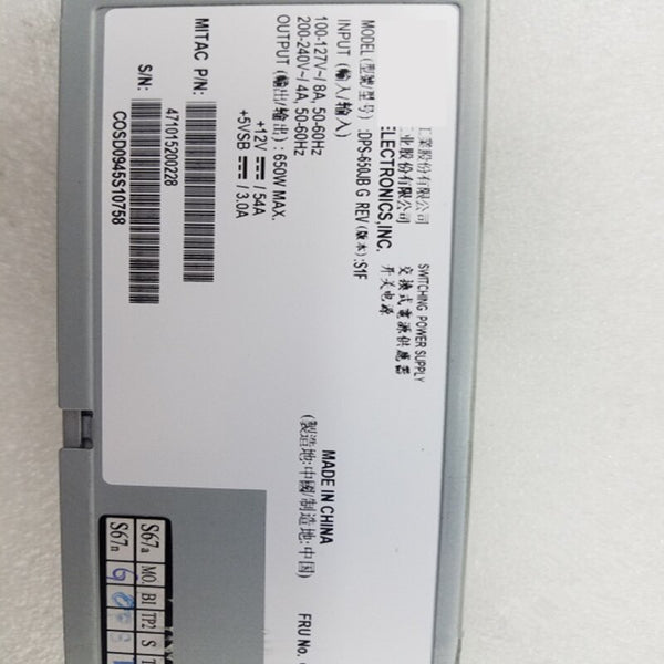 New Original PSU For Delta 650W Switching Power Supply DPS-650JB G