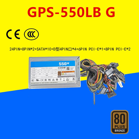 NEW Power Supply  Original PSU For Delta 80plus Gold 550W Switching Power Supply GPS-550LB G