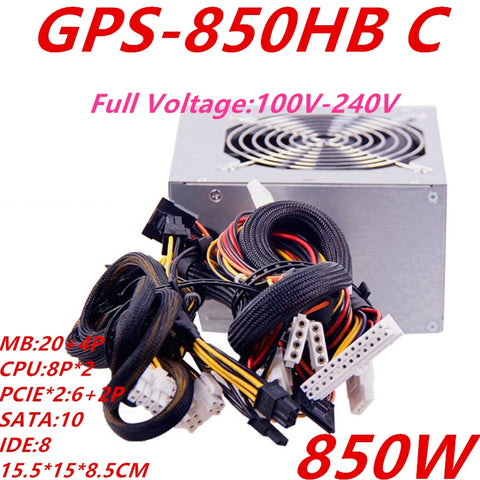 NEW Power Supply  Original PSU For Delta 80plus Platinum ATX 800W Switching Power Supply GPS-850HB C