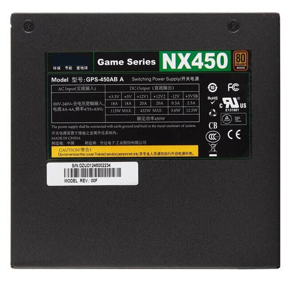 New Original PSU For Delta Brand NX450 80plus Bronze Full Voltage Silent Game Host Power Supply 450W Power Supply GPS-450AB A