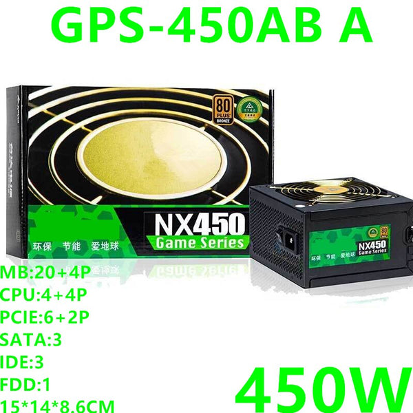 New Original PSU For Delta Brand NX450 80plus Bronze Full Voltage Silent Game Host Power Supply 450W Power Supply GPS-450AB A