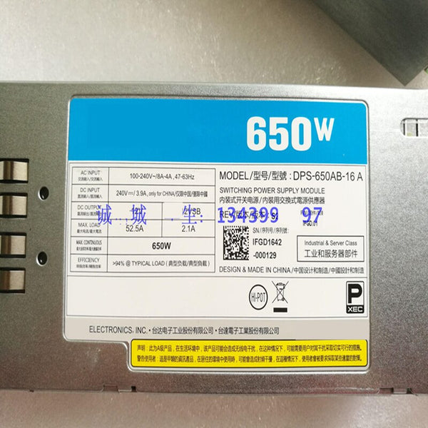 New Original PSU For Delta CRPS 650W Switching Power Supply DPS-650AB-16 A