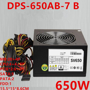 New Original PSU For Delta Server Workstation Dual Power Supply Rated 650W Peak 750W Switching Power Supply DPS-650AB-7 B