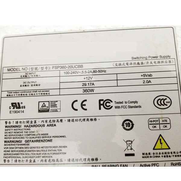New Original PSU Power Supply FSP 360W Switching Power Supply FSP360-20UCBB
