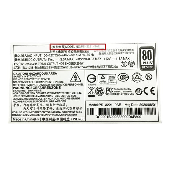 NEW Power Supply  Original PSU For FSP 4630G 6630G B630 12Pin 220W Power Supply PS-3221-9AB FSP220-30FABA FSP220-30PABA D14-220P2B D15-220N1A