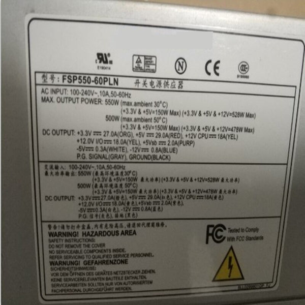 NEW Power Supply  Original PSU For FSP -5V 550W Switching Power Supply FSP550-60PLN FSP600-50HPN