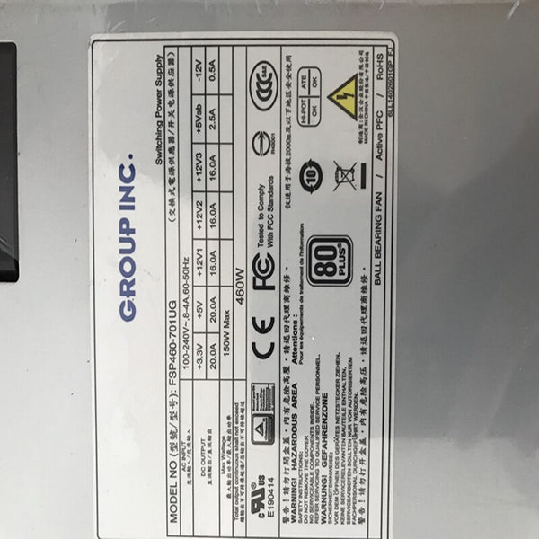New Original PSU Power Supply FSP 80plus 1U 460W Switching Power Supply FSP460-701UG