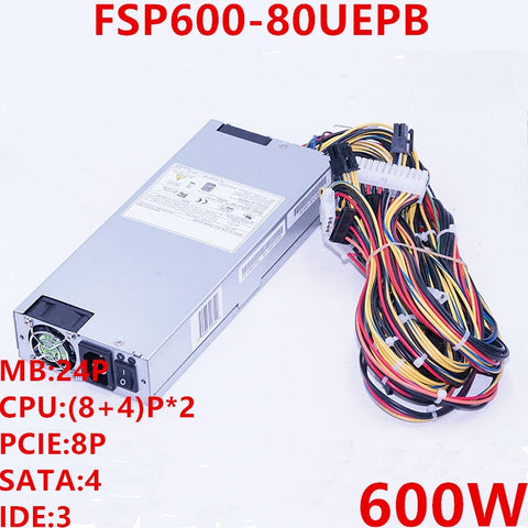 New Original PSU Power Supply FSP 80plus Platinum 1U 600W Power Supply FSP600-80UEPB