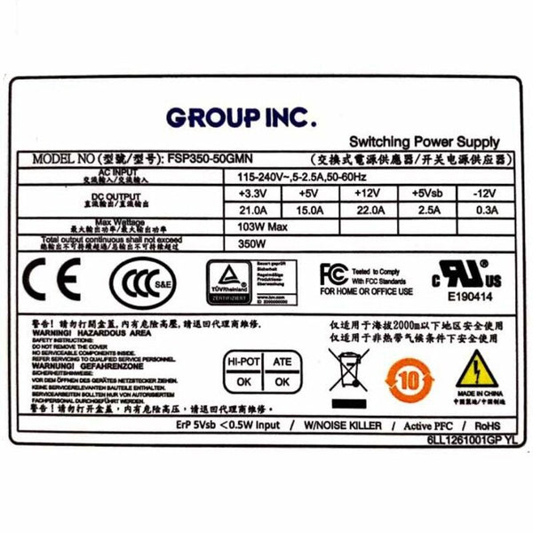 New Original PSU Power Supply FSP AIO 1060TI 2060TI 350W Switching Power Supply FSP350-50GMN FSP250-60PFN