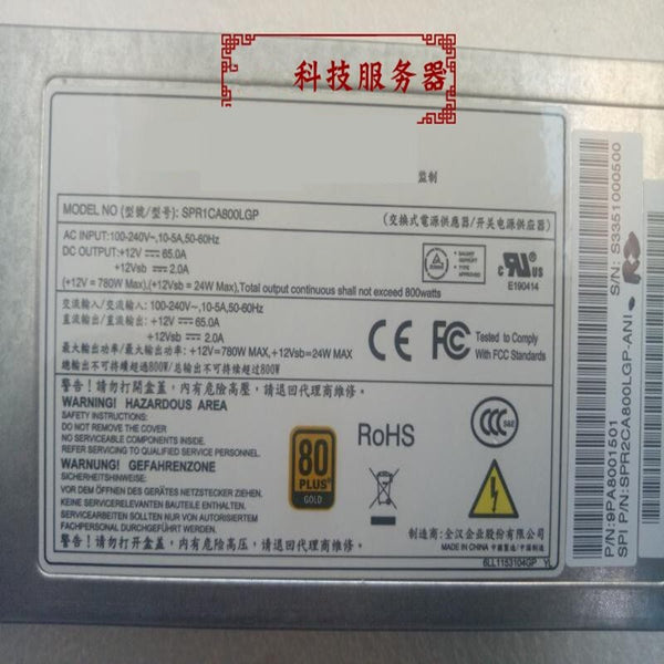New Original PSU  Power Supply FSP CRPS 800W Switching Power Supply SPR1CA800LGP SPR2CA800LGP