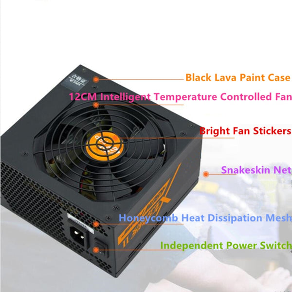 New Original PSU Power Supply FSP Dazzle Edition II ATX EPS 12V RTX2060 Silent Game Host Power Supply 500W Power Supply ATX500-55HYN