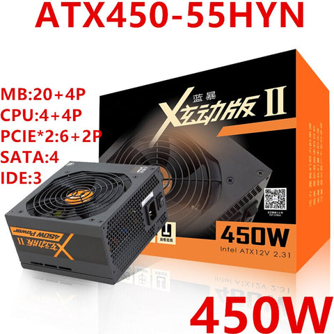 NEW Power Supply  Original PSU For FSP Dazzle Edition II Silent Game Host Power Supply Supporting 1060 GPU 450W Power Supply ATX450-55HYN