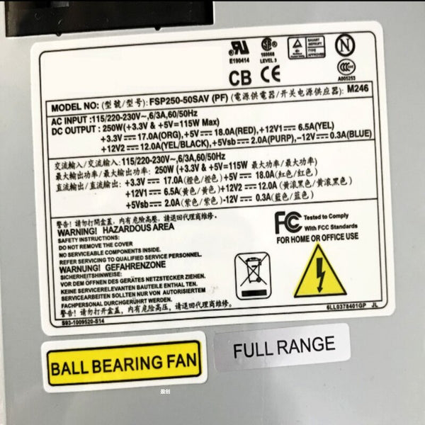 New Original PSU  Power Supply FSP Flex ITX Small 1U 250W Switching Power Supply FSP250-50SAV