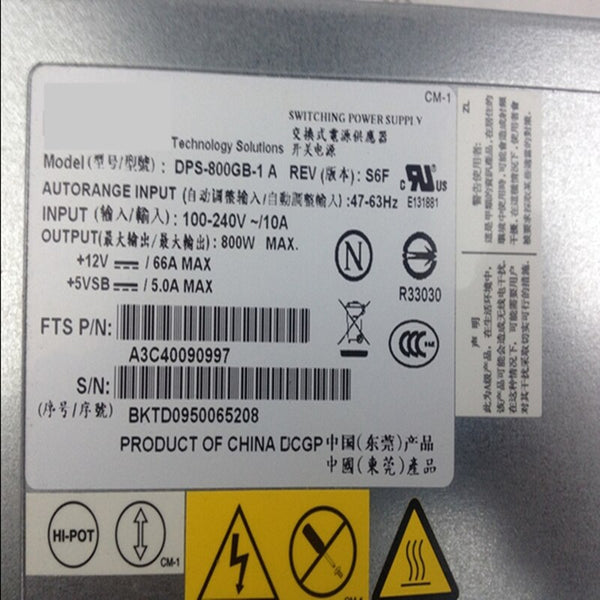 New Original PSU  FUJITSU RX300S5 RX300S6 800W Switching Power Supply DPS-800GB-1 A DPS-800GB-3 A