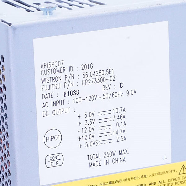 New Original PSU Power Supply Fujitsu D5120 5200 5220 5230 5310 5320 250W Power Supply API5PC07 DPS-230LB A PC7041 API4PC49 DPS-250AB-19