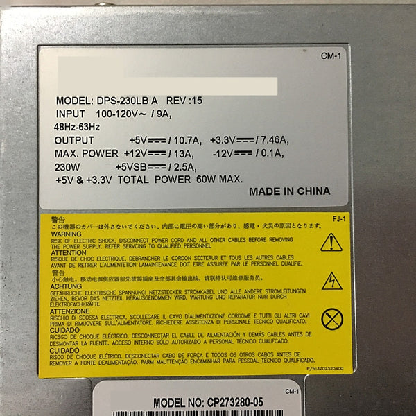 New Original PSU Power Supply Fujitsu G31 D5370/5260 D5300XX 230W Power Supply DPS-230LB/230PB A PC7066 PC7041 API4PC49 DPS-250AB-19