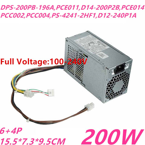 NEW Power Supply  Original PSU For HP 400 600 800G1 G2 6Pin 200W Power Supply DPS-200PB-196A PCE011 PS-4201-1HA/1HB PS-4201-2HF PS-4241-2HF1