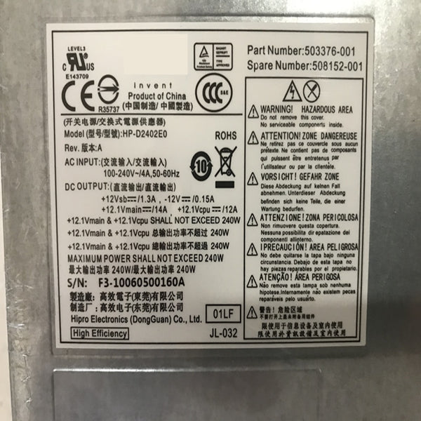 New Original PSU Power Supply HP 4000 6000 8000 240W Power Supply D10-240P2A D10-240P1A HP-2402A0 PC9058 PCA021 PCA019 PC9055 CFH0240AWWA
