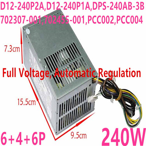 NEW Power Supply  Original PSU For HP 600 800 G1 6Pin 240W Power Supply D12-240P3B D12-240P1A D12-240P3A PCC124 PS-4241-1HC PCC002 PCC004