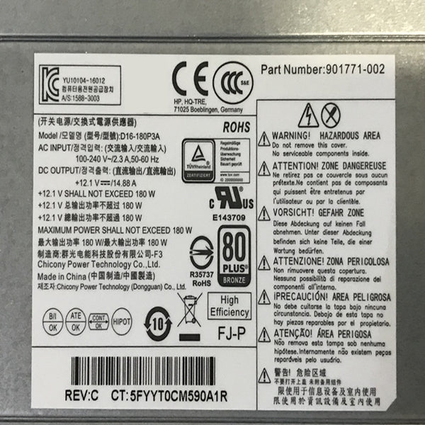 New Original PSU Power Supply HP 600 800 G3 G4 4Pin 180W Power Supply 901771-002 901772-003 D16-180P3A D16-180P2A PCK017 D19-180P1A