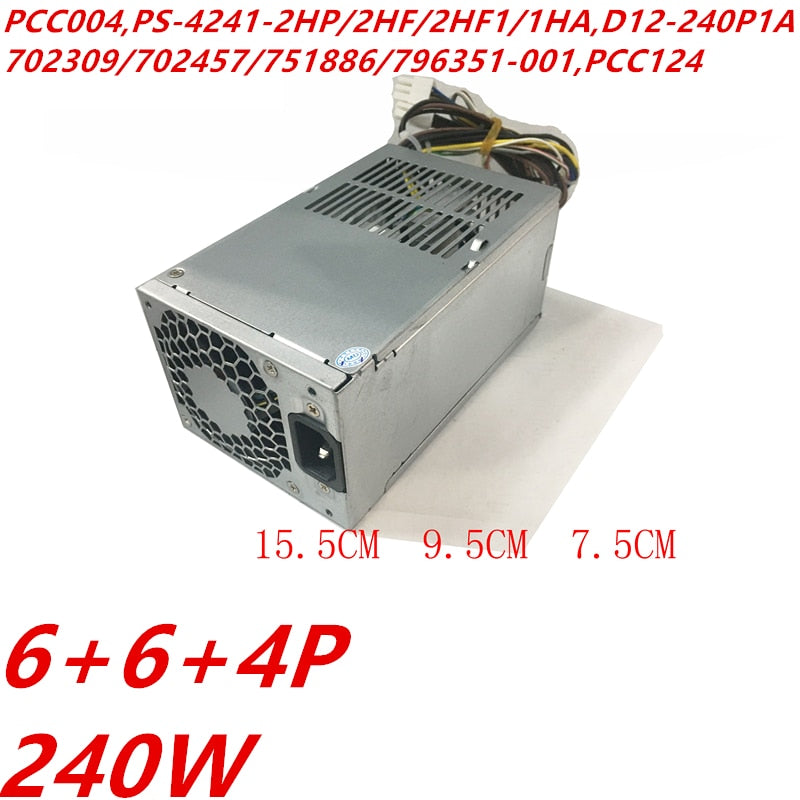 NEW Power Supply  Original PSU For HP 600G1 800G1 6Pin 240W Power Supply PCC004 PS-4241-2HP PS-4241-1HA D12-240P1A 702309/702457-001 PCC124