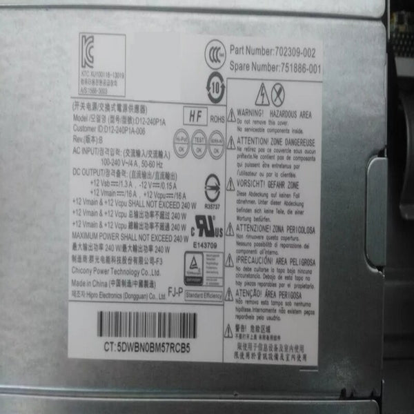 NEW Power Supply  Original PSU For HP 600G1 800G1 6Pin 240W Power Supply PCC004 PS-4241-2HP PS-4241-1HA D12-240P1A 702309/702457-001 PCC124