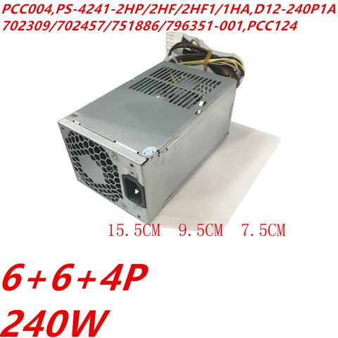 NEW Power Supply  Original PSU For HP 600G1 800G1 6Pin 240W Power Supply PCC004 PS-4241-2HP PS-4241-1HA D12-240P1A 702309/702457-001 PCC124