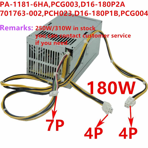 New Original PSU Power Supply HP 800 600 480 280 G3 G4 4Pin 180W Power Supply PA-1181-6HA D16-180P2A PA-2251-5 PCH023 D16-180P1B PCG004