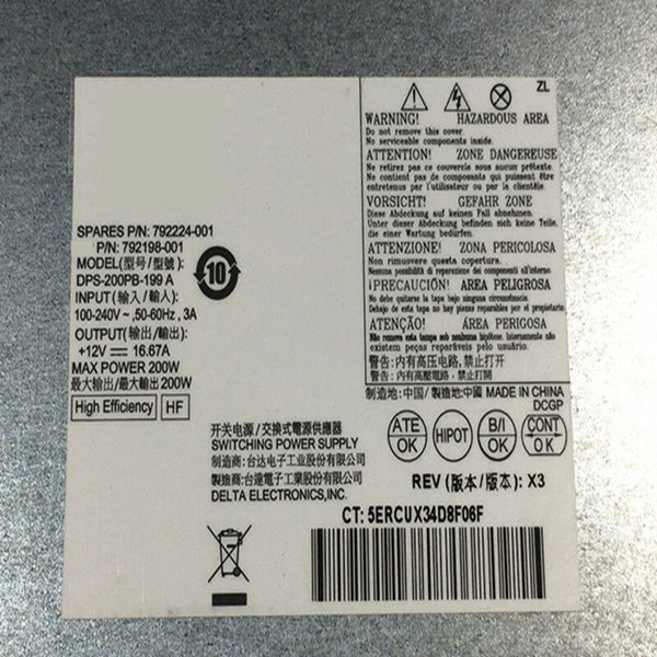 NEW Power Supply  Original PSU For HP AIO 705G2 800G2 6Pin 200W Power Supply DPS-200PB-199 A PA-1201-2 792198-001 792224-001 DPS-160AB-5 A